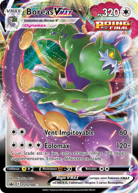Carte Pokémon Boréas VMAX 125/198 CRE EB06 LorenZone