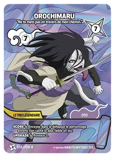 Carte Naruto Mythos OROCHIMARU – Ne te mets pas en travers de mon chemin.  126/130 A R-A 1er Chapitre Neuf FR LorenZone