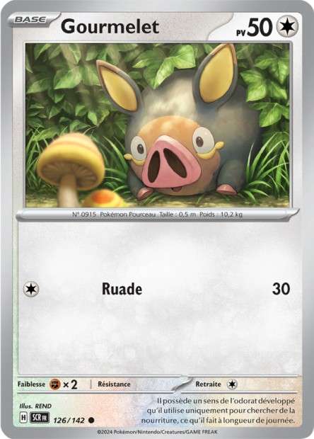 Carte Pokémon Gourmelet 126/142 SCR Couronne Stellaire EV07 Neuf FR LorenZone