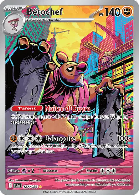 Carte Pokémon Bétochef 127/086 BLK Foudre Noire EV10_5 Neuf FR LorenZone