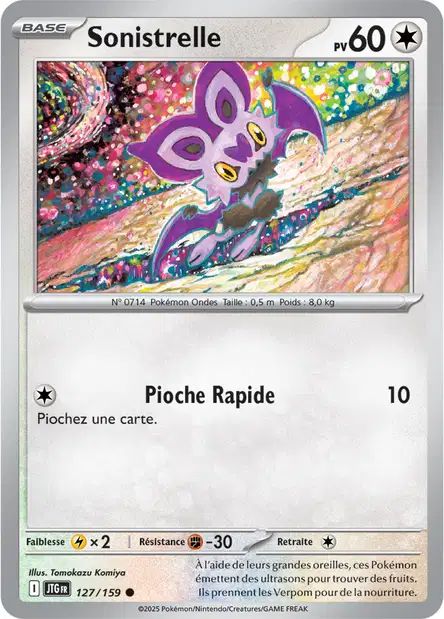 Carte Pokémon Sonistrelle 127/159 JTG Aventures Ensemble EV09 Neuf FR LorenZone