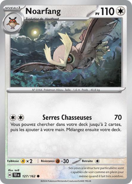 Carte Pokémon Noarfang 127/162 TEF Forces Temporelles EV05 Neuf FR LorenZone