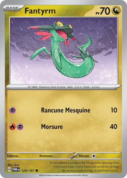 Carte Pokémon Fantyrm 128/167 TWM Mascarade Crépusculaire EV06 Neuf FR LorenZone