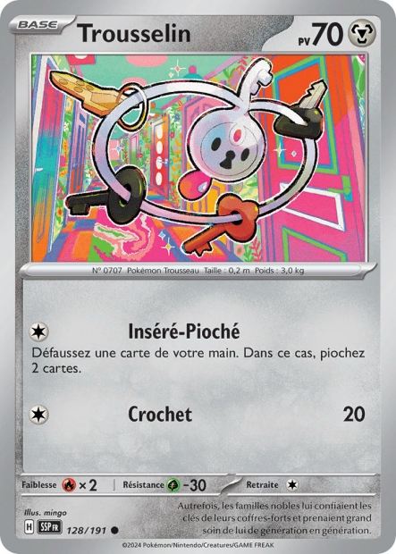 Carte Pokémon Trousselin 128/191 SSP Étincelles Déferlantes EV08 Neuf FR LorenZone