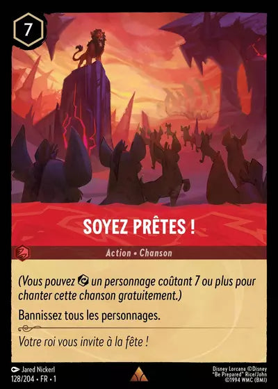 Carte Lorcana - Disney Soyez prêtes ! 128/204 Chapitre 01 Premier Chapitre FC Neuf FR LorenZone