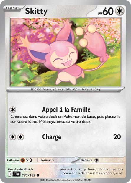 Carte Pokémon Skitty 130/162 TEF Forces Temporelles EV05 Neuf FR LorenZone