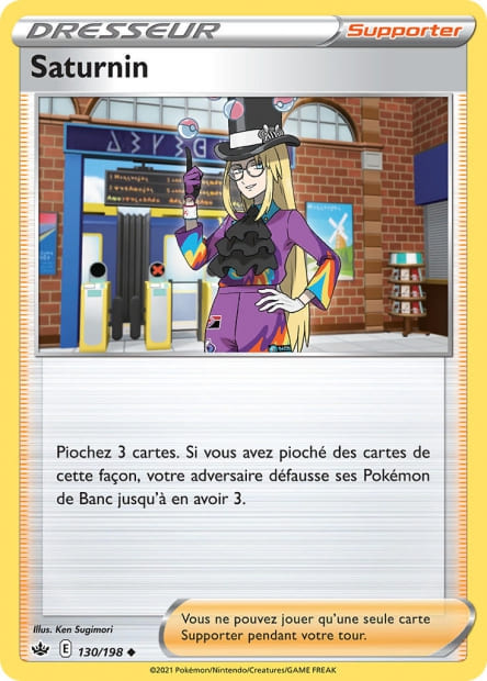 Carte Pokémon Saturnin 130/198 CRE EB06 LorenZone