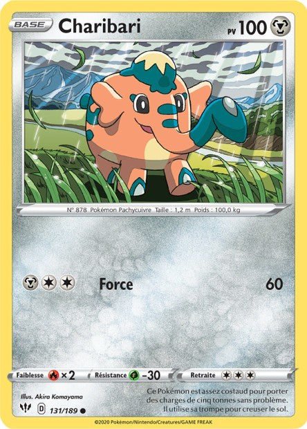 Carte Pokémon Charibari 131/189 SWSH3 Ténèbres Embrasées EB03 Neuf FR LorenZone