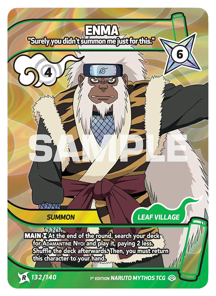 Carte Naruto Mythos Enma "Surely you didn't summon me just for this." 132/140 Rare Standard Shinobi Shiren 2ème Chapitre Neuf EN LorenZone