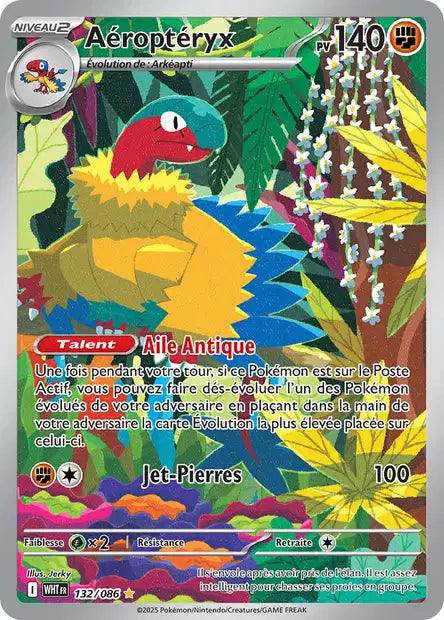 Carte Pokémon Aéroptéryx 132/086 WHT Flamme Blanche EV10_5 Neuf FR LorenZone