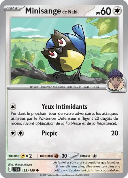 Carte Pokémon Minisange de Nabil 133/159 JTG Aventures Ensemble EV09 Neuf FR LorenZone