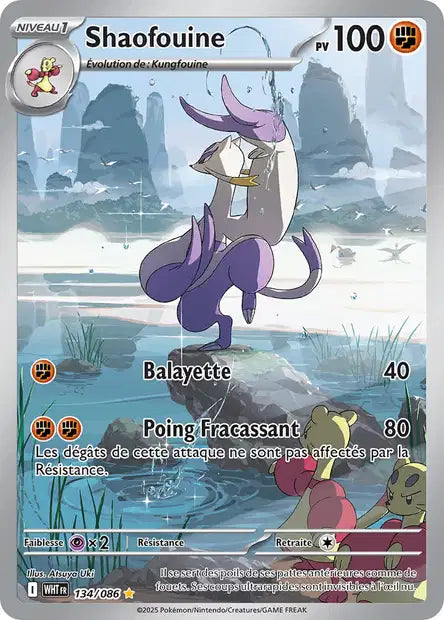 Carte Pokémon Shaofouine 134/086 WHT Flamme Blanche EV10_5 Neuf FR LorenZone