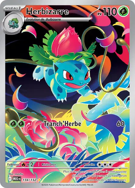 Carte Pokémon Herbizarre 134/132 MEG Méga-Évolution ME01 Neuf FR LorenZone
