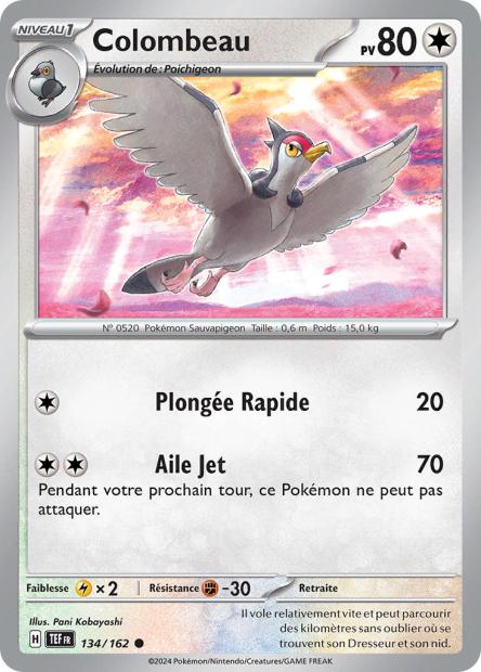 Carte Pokémon Colombeau 134/162 TEF Forces Temporelles EV05 Neuf FR LorenZone