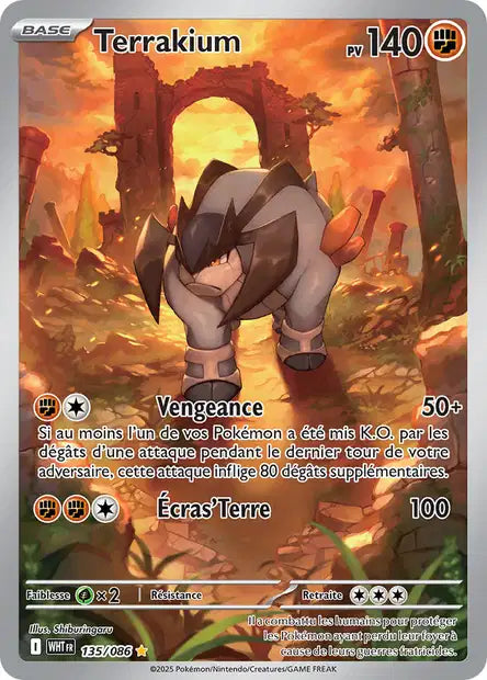 Carte Pokémon Terrakium 135/086 WHT Flamme Blanche EV10_5 Neuf FR LorenZone