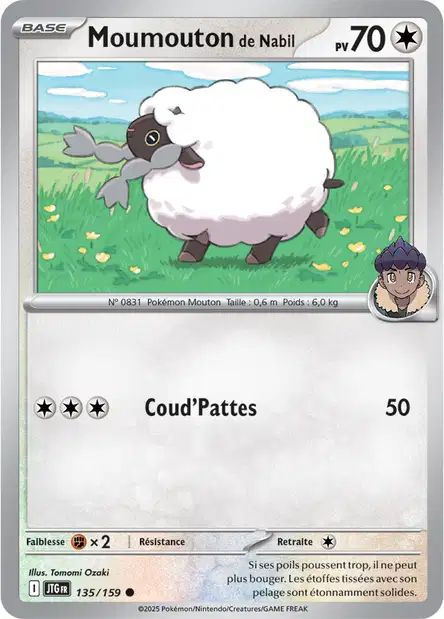 Carte Pokémon Moumouton de Nabil 135/159 JTG Aventures Ensemble EV09 Neuf FR LorenZone