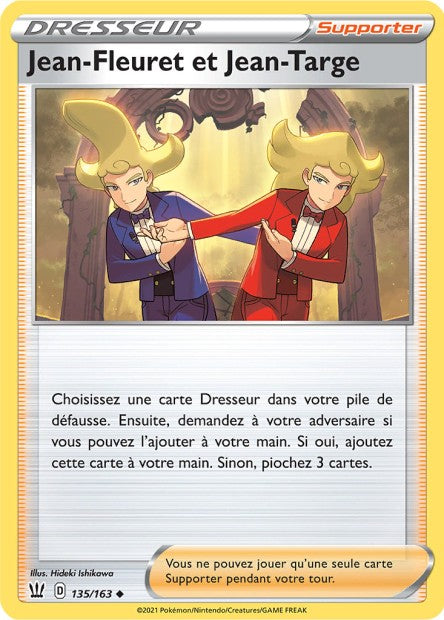 Carte Pokémon Jean-Fleuret et Jean-Targe 135/163 SWSH5 EB05 LorenZone