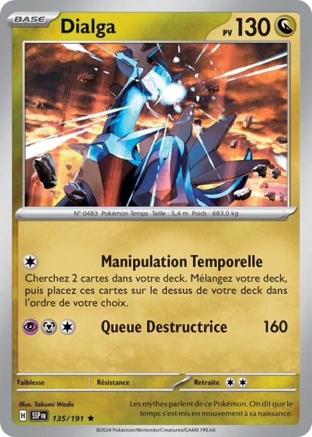 Carte Pokémon Dialga 135/191 SSP Étincelles Déferlantes EV08 Neuf FR LorenZone