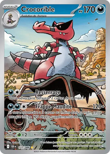 Carte Pokémon Crocorible 137/086 BLK Foudre Noire EV10_5 Neuf FR LorenZone