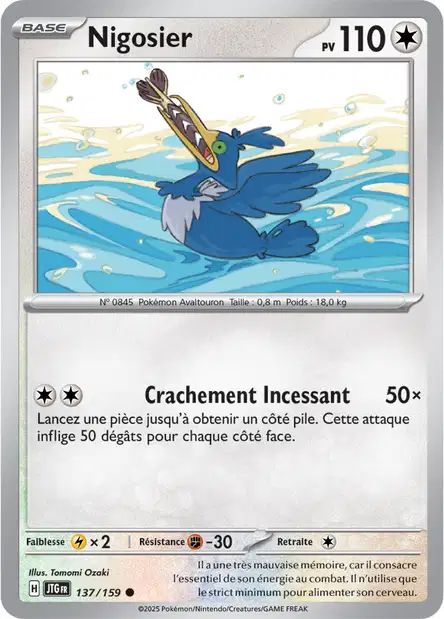 Carte Pokémon Nigosier  137/159 JTG Aventures Ensemble EV09 Neuf FR LorenZone