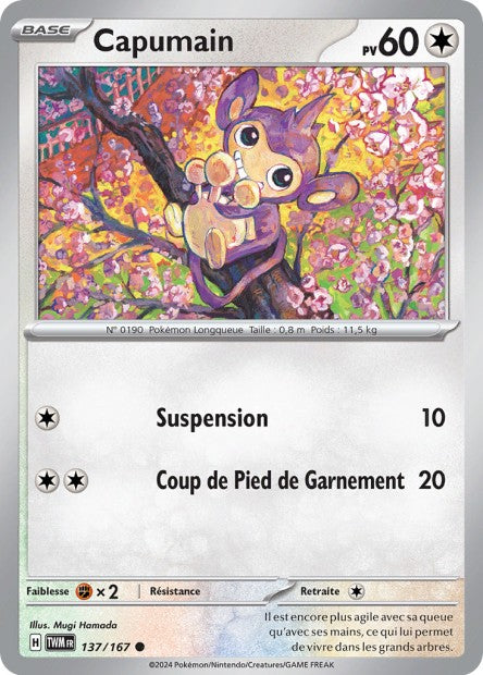 Carte Pokémon Capumain 137/167 TWM Mascarade Crépusculaire EV06 Neuf FR LorenZone