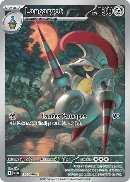 Carte Pokémon Lançargot 138/086 BLK Foudre Noire EV10_5 Neuf FR LorenZone