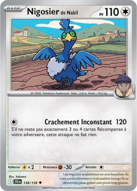 Carte Pokémon Nigosier de Nabil 138/159 JTG Aventures Ensemble EV09 Neuf FR LorenZone