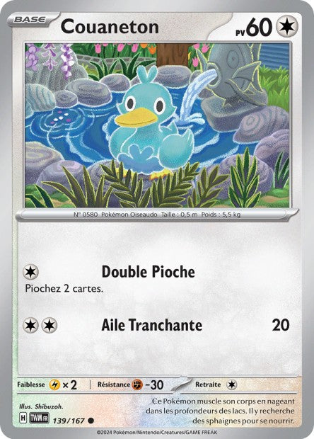 Carte Pokémon Couaneton 139/167 TWM Mascarade Crépusculaire EV06 Neuf FR LorenZone
