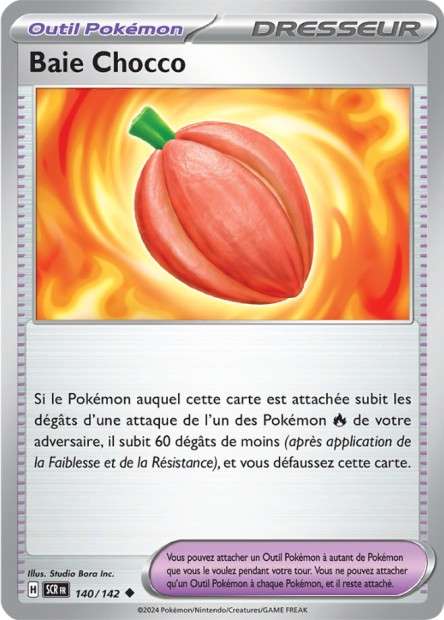 Carte Pokémon Baie Chocco 140/142 SCR Couronne Stellaire EV07 Neuf FR LorenZone