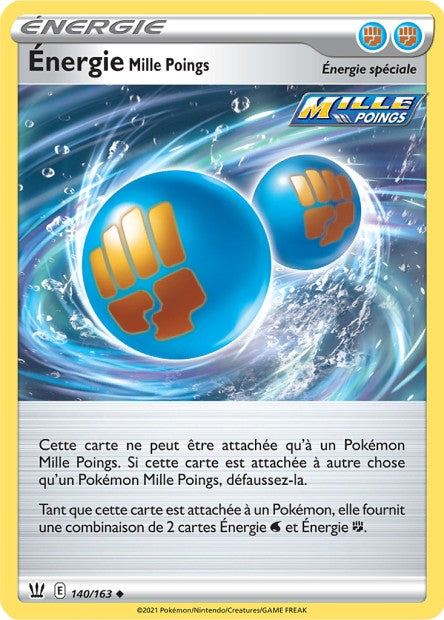 Carte Pokémon Énergie Mille Poings 140/163 SWSH5 EB05 LorenZone