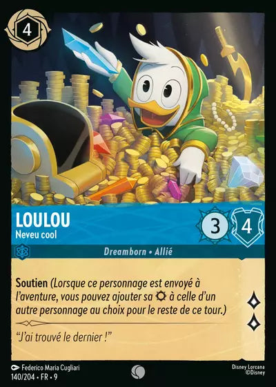 Carte Lorcana - Disney Loulou, Neveu cool 140/204 Chapitre 09 Fabuleux FAB Neuf FR LorenZone