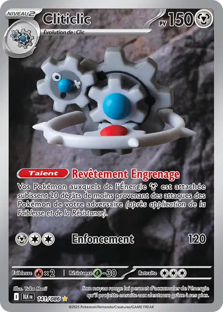 Carte Pokémon Cliticlic 141/086 BLK Foudre Noire EV10_5 Neuf FR LorenZone