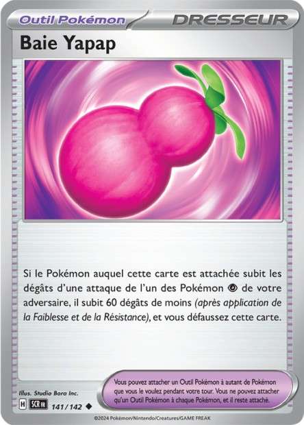 Carte Pokémon Baie Yapap 141/142 SCR Couronne Stellaire EV07 Neuf FR LorenZone