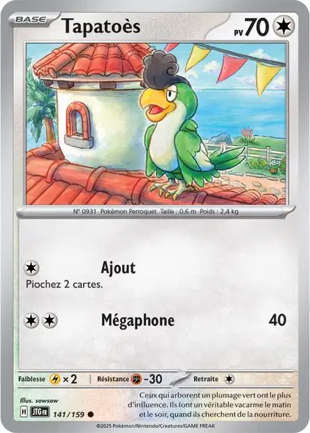 Carte Pokémon Tapatoès 141/159 JTG Aventures Ensemble EV09 Neuf FR LorenZone