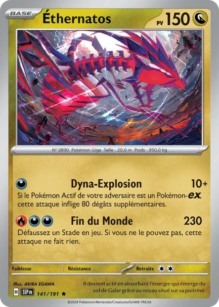 Carte Pokémon Éthernatos 141/191 SSP Étincelles Déferlantes EV08 Neuf FR LorenZone