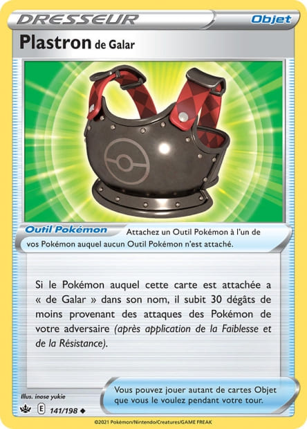 Carte Pokémon Plastron de Galar 141/198 CRE EB06 LorenZone