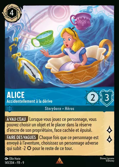 Carte Lorcana - Disney Alice, Accidentellement à la dérive 141/204 Chapitre 09 Fabuleux FAB Neuf FR LorenZone