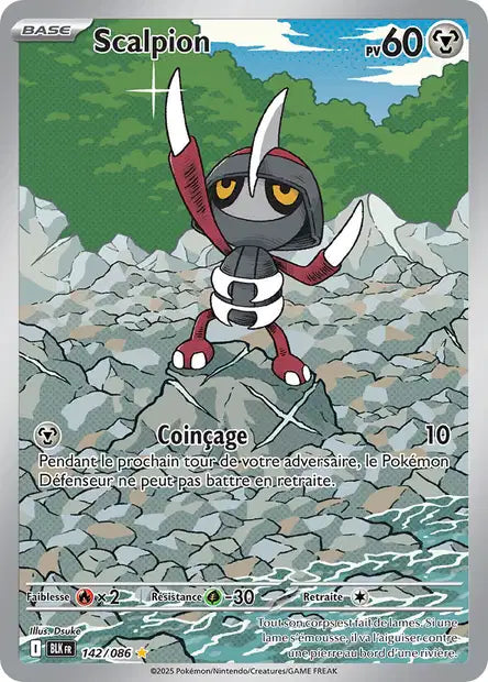 Carte Pokémon Scalpion 142/086 BLK Foudre Noire EV10_5 Neuf FR LorenZone