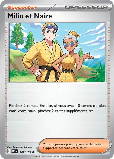 Carte Pokémon Milio et Naire 142/159 JTG Aventures Ensemble EV09 Neuf FR LorenZone