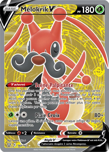 Carte Pokémon Mélokrik V 142/163 SWSH5 EB05 LorenZone