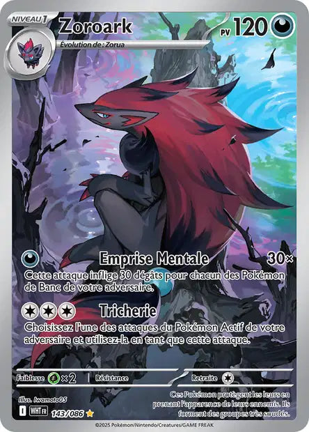Carte Pokémon Zoroark 143/086 WHT Flamme Blanche EV10_5 Neuf FR LorenZone