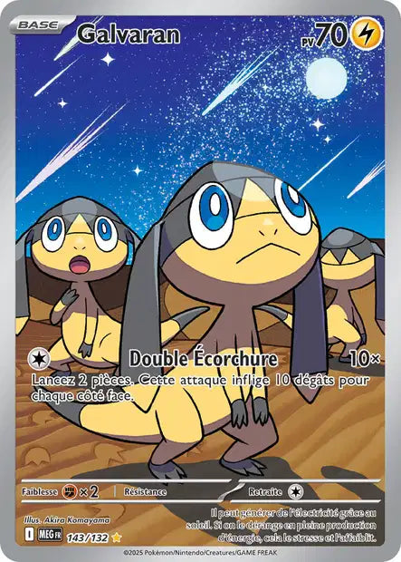 Carte Pokémon Galvaran 143/132 MEG Méga-Évolution ME01 Neuf FR LorenZone