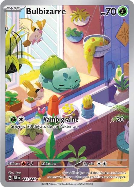 Carte Pokémon Bulbizarre 143/142 SCR Couronne Stellaire EV07 Neuf FR LorenZone