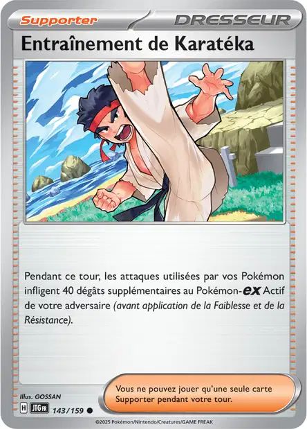 Carte Pokémon Entraînement de Karatéka 143/159 JTG Aventures Ensemble EV09 Neuf FR LorenZone