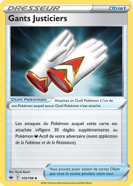 Carte Pokémon Gants Justiciers 143/198 CRE EB06 LorenZone