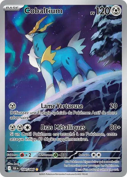 Carte Pokémon Cobaltium 144/086 BLK Foudre Noire EV10_5 Neuf FR LorenZone