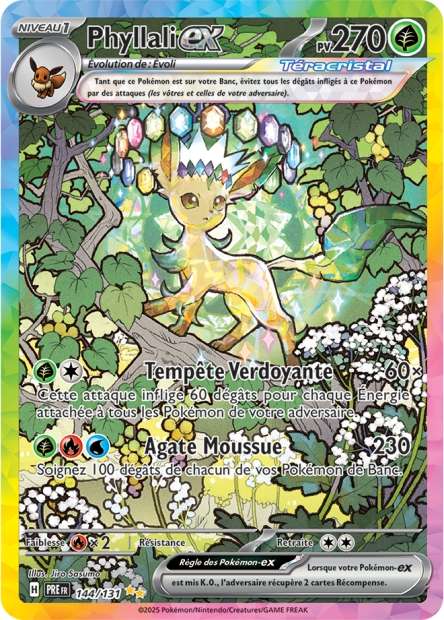 Carte Pokémon Phyllali EX 144/131 Evolutions Prismatiques PRE EV8_5 Neuf FR LorenZone
