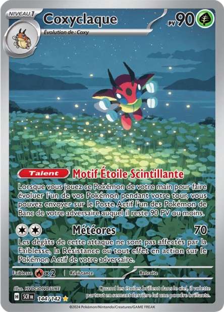 Carte Pokémon Coxyclaque 144/142 SCR Couronne Stellaire EV07 Neuf FR LorenZone