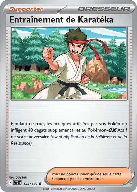 Carte Pokémon Entraînement de Karatéka 144/159 JTG Aventures Ensemble EV09 Neuf FR LorenZone