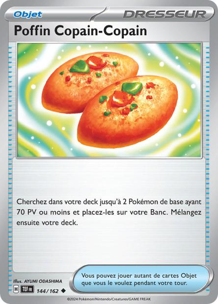 Carte Pokémon Poffin Copain-Copain 144/162 TEF Forces Temporelles EV05 Neuf FR LorenZone